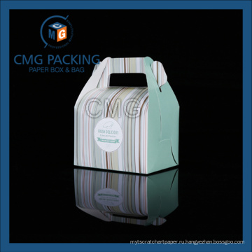 Простой переносной подарочный бокс для пирожных (CMG-box-012)